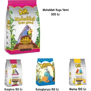 Kuşlar Için Yem Kondisyon Konuşturucu Yem ve Mama Seti