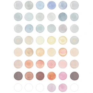 Tellgraf Sulu Boya Görünümlü Renkli Yuvarlak Sticker