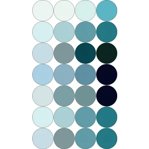 Tellgraf Mavi Tonlarında Yuvarlak Sticker