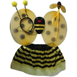 Fun World Arı Kostüm Set Kanat - Etek - Taç - Asa 4'lü Set