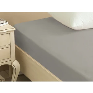 English Home Düz Pamuklu King Size Lastikli Çarşaf 180 x 200 cm Çakıl Taşı