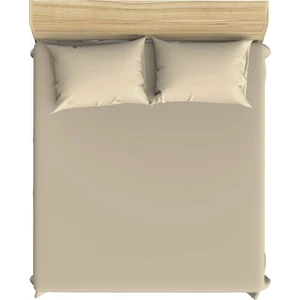 Home Yüzde Yüz Pamuklu Bej 120x200+50x70 Tek Kişilik Lastikli Çarşaf Takımı