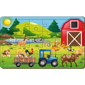 Çiftlik 24 Parça Ahşap Puzzle