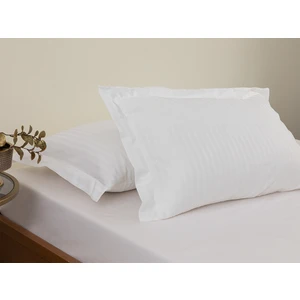 English Home Crystal Ipeksi Twill 2'li Kulaklı Yastık Kılıfı 50 x 70 cm Beyaz