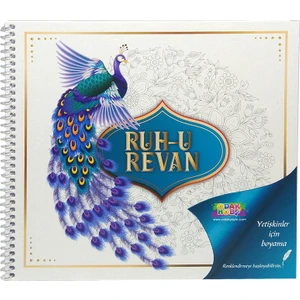 Yetişkinler İçin 36 Sayfa Ruh-u Revan Mandala Boyama Kitabı ( Kalın Yapraklı )