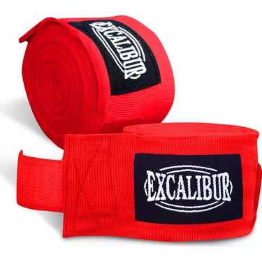 Excalibur Elastik Boks Bandajı Çift Kırmızı 5