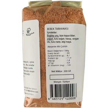 Ketbox Katkisiz Dogal Organik Bebek Tarhanasi 6 Ay 600 Gr Fiyati