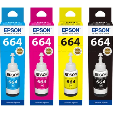 Epson 664 Serisi 4lü Mürekkep