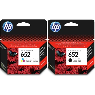 HP 652 Siyah ve Renkli Avantaj Paket Kartuşu Orijinal Standart Kapasite Uyumlu