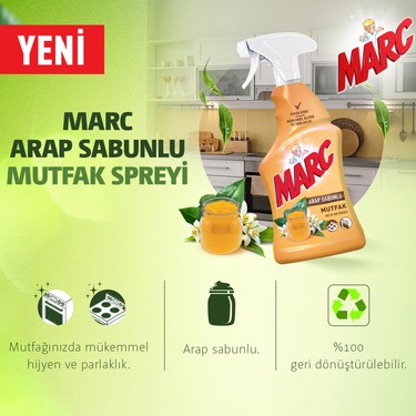 marc mutfak yuzey temizleyici sprey arap sabunlu 750 ml fiyati