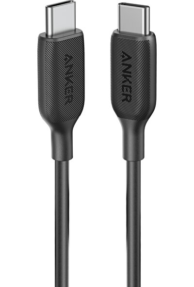 Anker PowerLine III USB-C To USB-C 1.8m Şarj/Data Kablosu - Siyah - 100W Güç Destekli - A8856