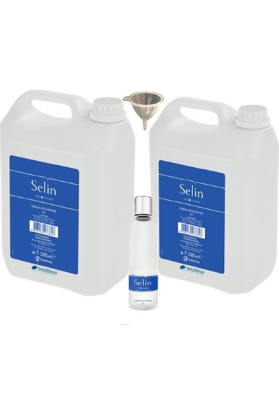 Selin 80° Limon Kolonyası Bidon 2x5 lt + Selin 80° 200 ml+ Dolum Hunisi
