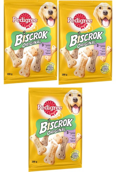 Pedigree Biscrok Multi Mix Köpek Ödül Bisküvisi 200 gr (3 Adet)