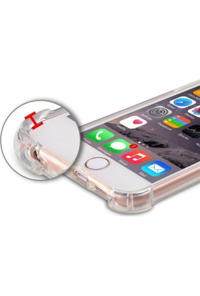 Coverest Apple iPhone 7 - 8 - Se 2020 Ince Şeffaf Airbag Anti Şok Silikon Kılıf Şeffaf
