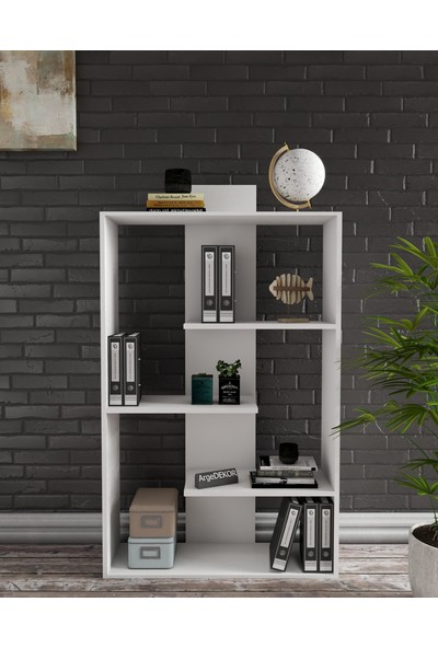 Arge Dekor Modern Kitaplık, Ahşap Kitaplık, Demonte Kitaplık
