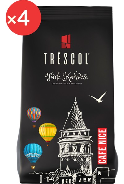 Trescol Türk Kahvesi (Café Nice) 4 x 250 gr
