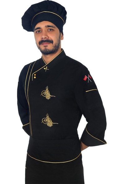 Bayram İş Elbiseleri Unisex Özel Tasarım Turalı Aşçı Ceketi