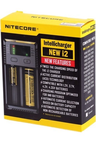 Nitecore Intellicharger New I2 Li-Ion Şarj Cihazı