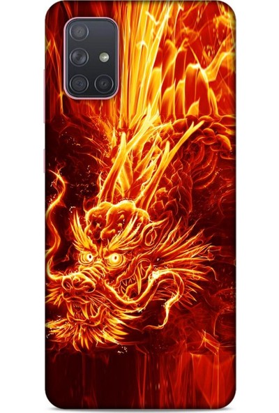 Lopard Samsung Galaxy A71 Kılıf Dragons (12) Koruyucu Silikon Ateş Ejderhası