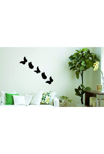 Nirvana Hediyelik Dekoratif Modern Beşli Kelebek Duvar Süsü