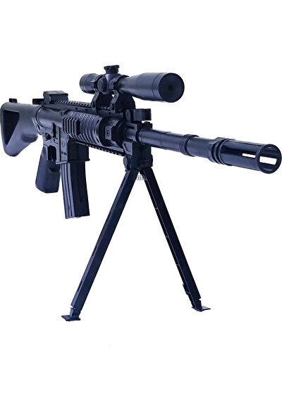 Elifeshop ES739 Gerçek Görünümlü Lazerli Ayaklı Dipçikli Şarjörlü Boncuk Atan Sniper Keskin Nişancı Oyuncak Tüfek Tabanca