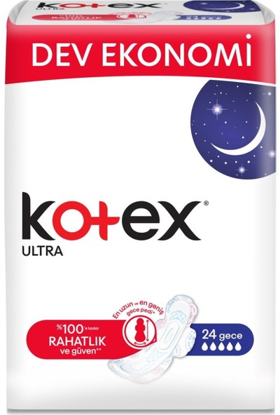 Kotex Ultra Hijyenik Pedi Dev Eko Gece 24'lü
