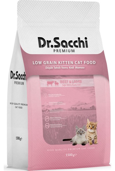 Dr.sacchi Premium Düşük Tahıllı Yavru Kedi Maması 1,5 kg