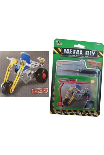 CC Oyuncak Mekanik Becerileri Metal Diy Trıcycle 54 Parça - x 608-8