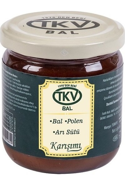 TKV Bal+Polen+Arı Sütü (210 Gr)
