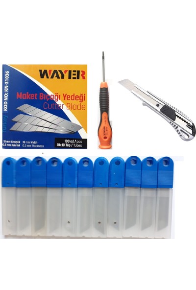 Wayer Maket Bıçağı Yedek Uc Ri-Mark T8X50MM Torx Tornavida