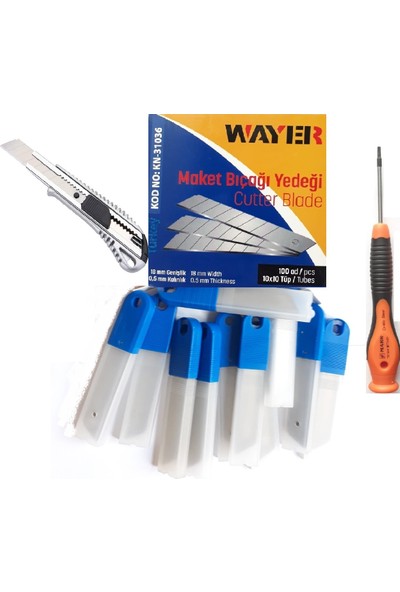 Wayer Maket Bıçağı Yedek Uc Ri-Mark T8X50MM Torx Tornavida