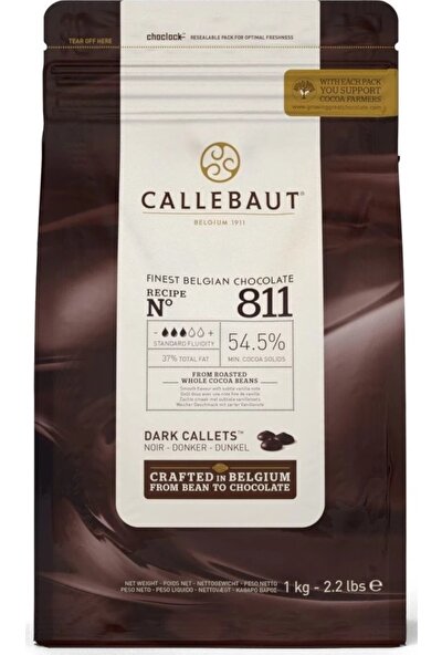 Callebaut Bitter Damla Çikolata 811 (1 Kg)