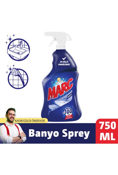 Marc Banyo ve Mutfak Temizleyici Yağ Çözücü ve Kireç Sökücü 2'li Sprey Set x 2 Adet