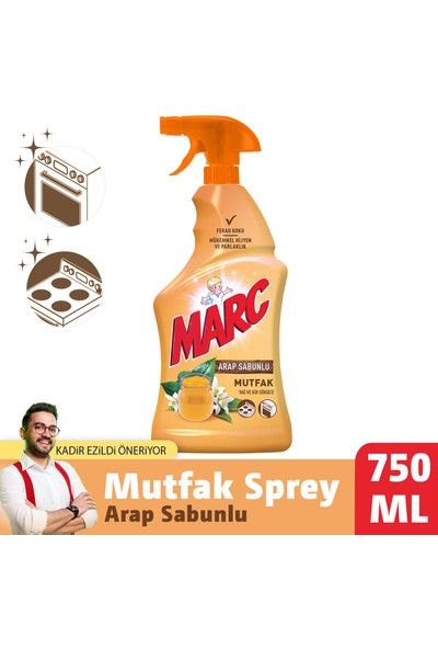 Marc Mutfak Yüzey Temizleyici Sprey Arap Sabunlu 750 ml