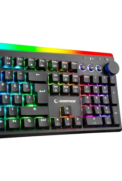 Rampage KB-R97 X-Tracer Mekanik Rgb Aydınlatmalı Blue Switch Gaming Oyuncu Klavye