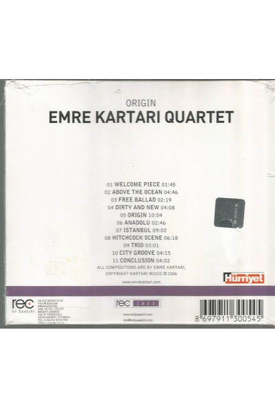 Emre Kartari Quartet ‎– Origin - CD