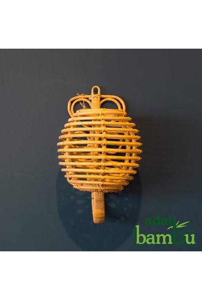 Adalı Bambu Rattan Jambi Duvar Apliği Balköpüğü