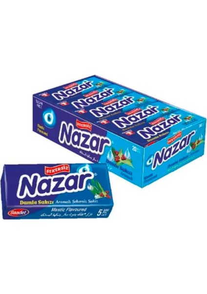 Nazar Damla 5 Li Sekersız Sakız 20 Adet