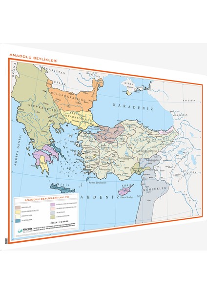 Anadolu Beylikleri 70 x 100 cm