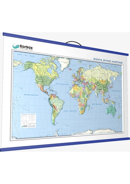 Gürbüz Yayınları Kabartma Dünya Siyasi 70 x 100 cm