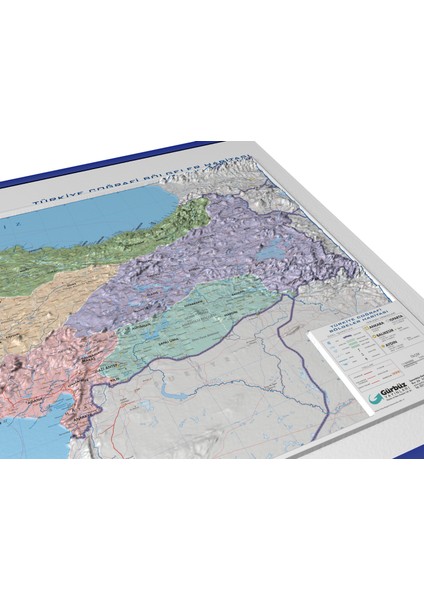 Kabartma Türkiye Bölgeler 70 x 100 cm fiyatları