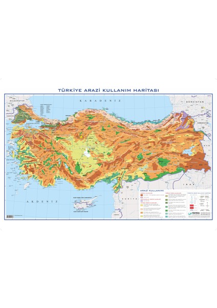 Gürbüz Yayınları Türkiye Arazi Kullanımı 70 x 100 cm