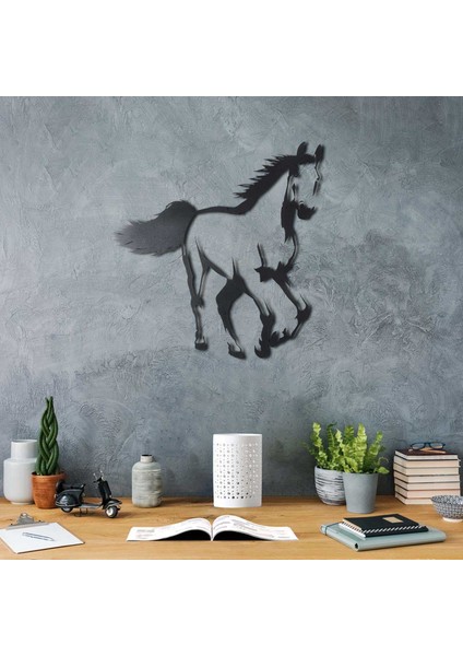 At Dekoratif Metal Duvar Tablosu