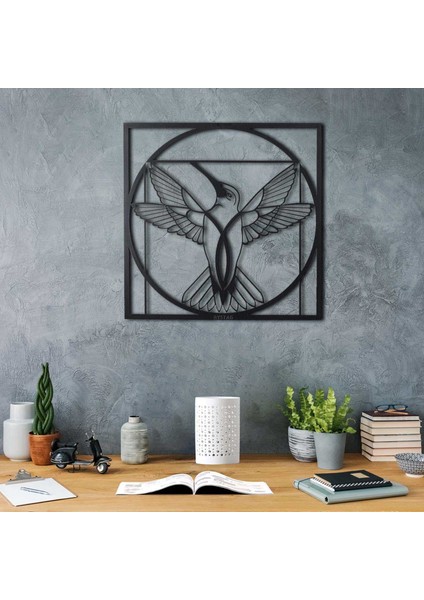 Da Vinci Bird Dekoratif Metal Duvar Tablosu