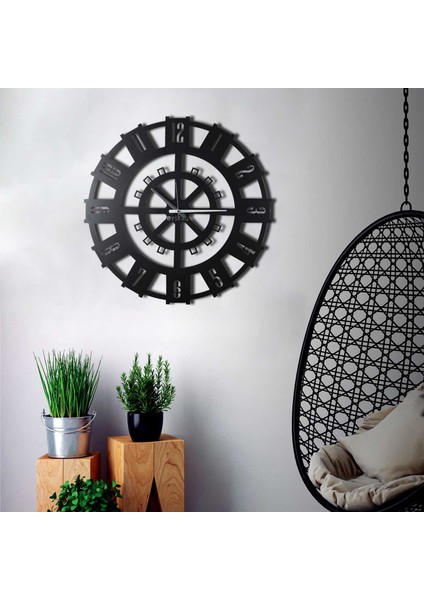 Metal Duvar Saati Stone