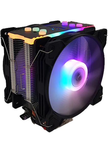 T4 Rgb Light Board 12cm*2 Fan 4 Bakır Borulu İşlemci Soğutucu