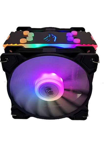 T4 Rgb Light Board 12cm*2 Fan 4 Bakır Borulu İşlemci Soğutucu