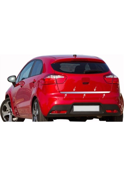 Kia Rio Hb Formlu Krom Bagaj Alt Çıta 2011-2016 Paslanmaz Çelik