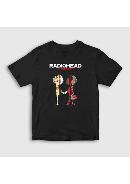 Unisex Çocuk Siyah Best Radiohead T-Shirt