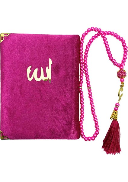 Keseli Kadife Kaplı Türkçeli Yasin ve Inci Tesbih Set Pembe fiyatları